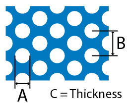 Mild Steel Perforated Sheet cross section